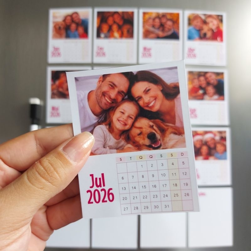 Calendário Polaroid para Geladeira